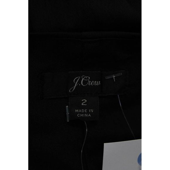 J Crew Womens V-Neck Long Sleeve Midi Button Down Shirt Dress Black Size 2 - Picture 4 of 6